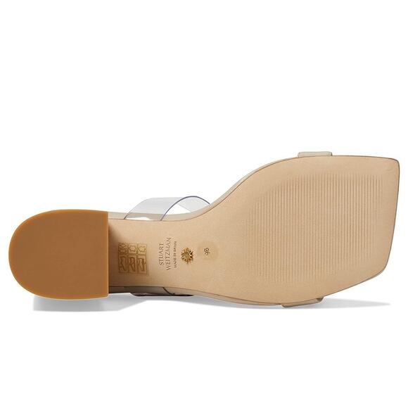 Stuart Weitzman Women Crystal Fleur 60 Slide Heel 9.5 Clear Strap Rhinestone NIB - Picture 3 of 13